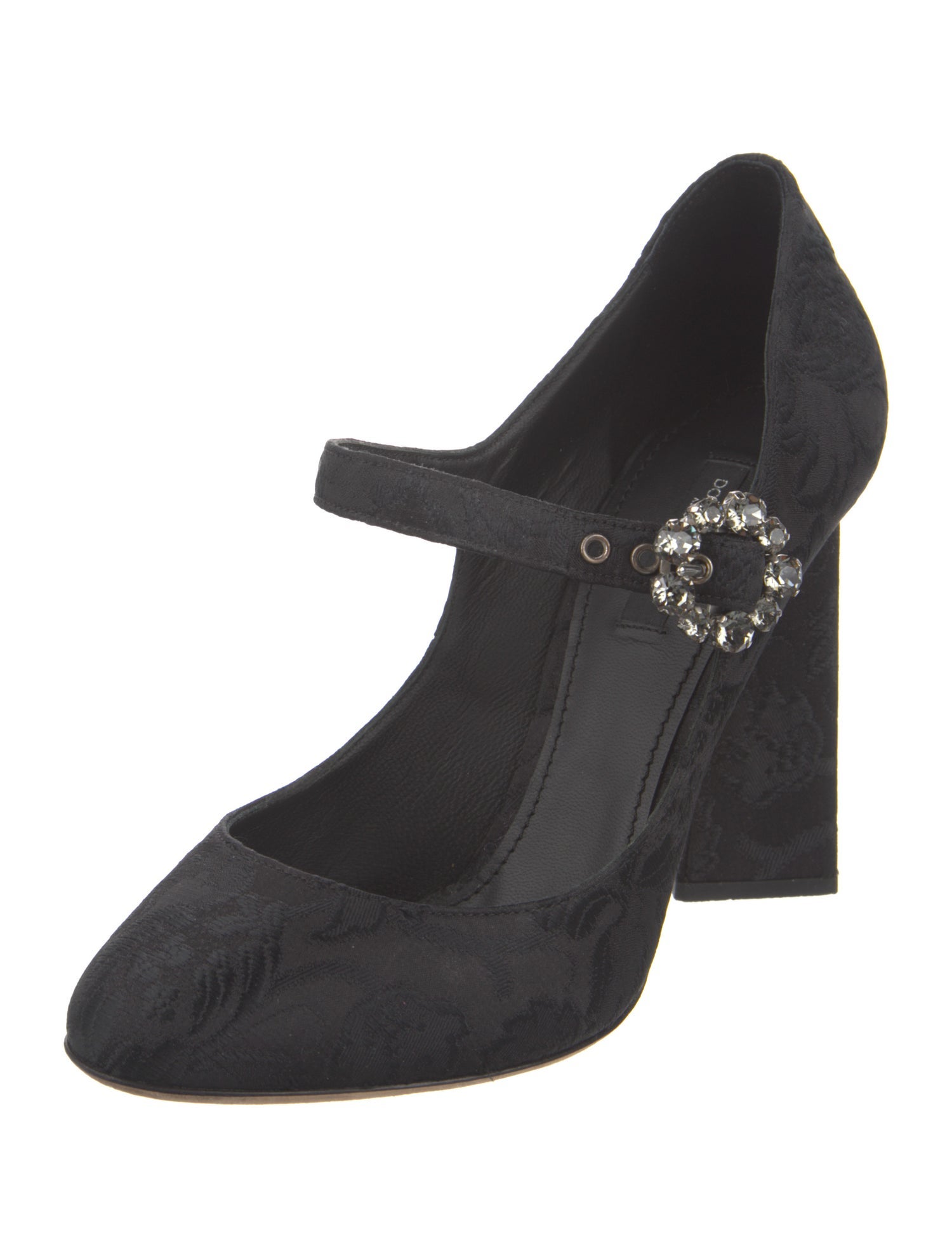 Dolce & Gabbana Jacquard Crystal Embellishments Pumps