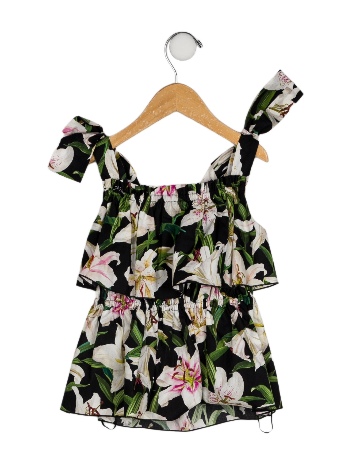 Dolce & Gabbana Girls' Floral Ruffle Dress