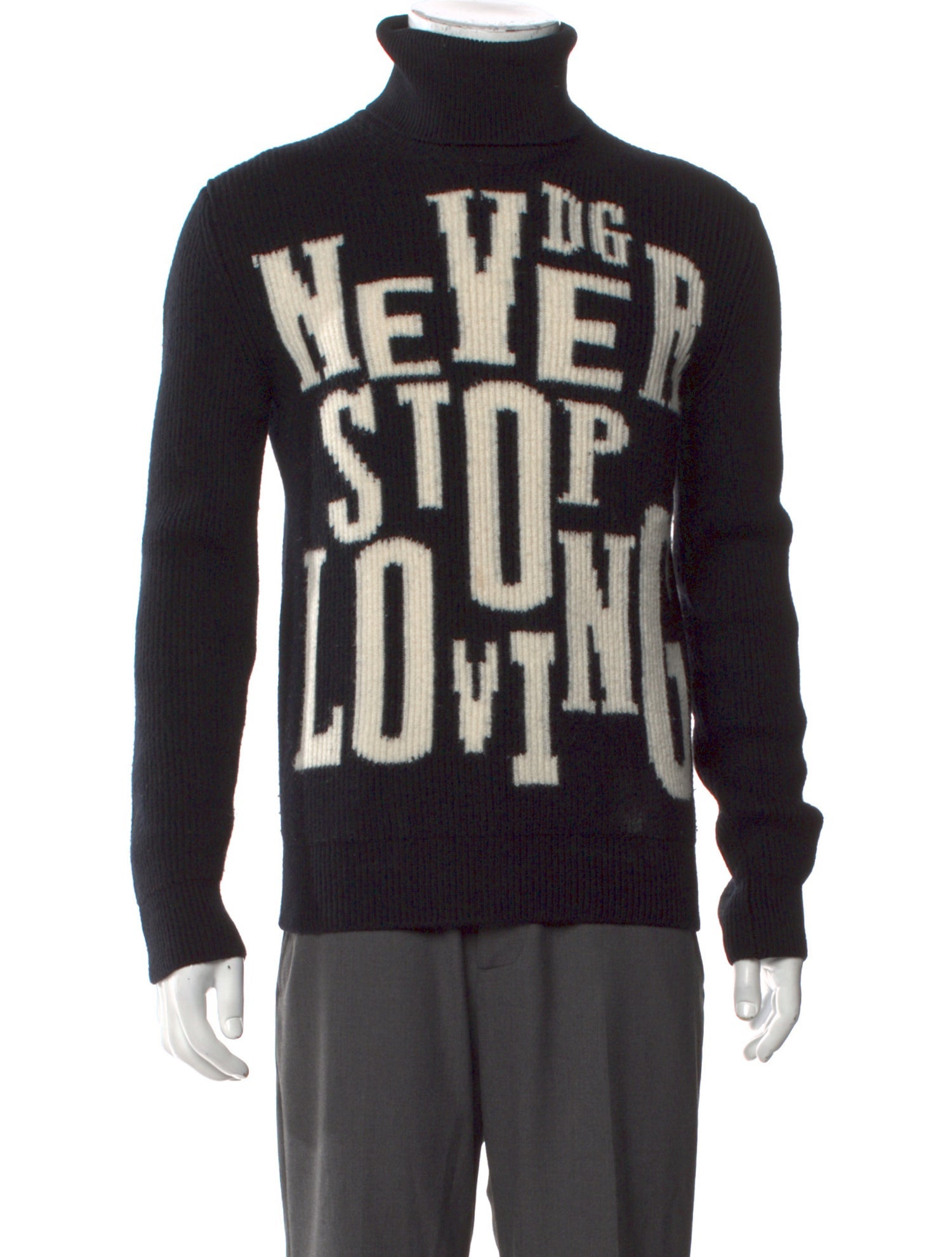 Dolce & Gabbana Virgin Wool Graphic Print Pullover