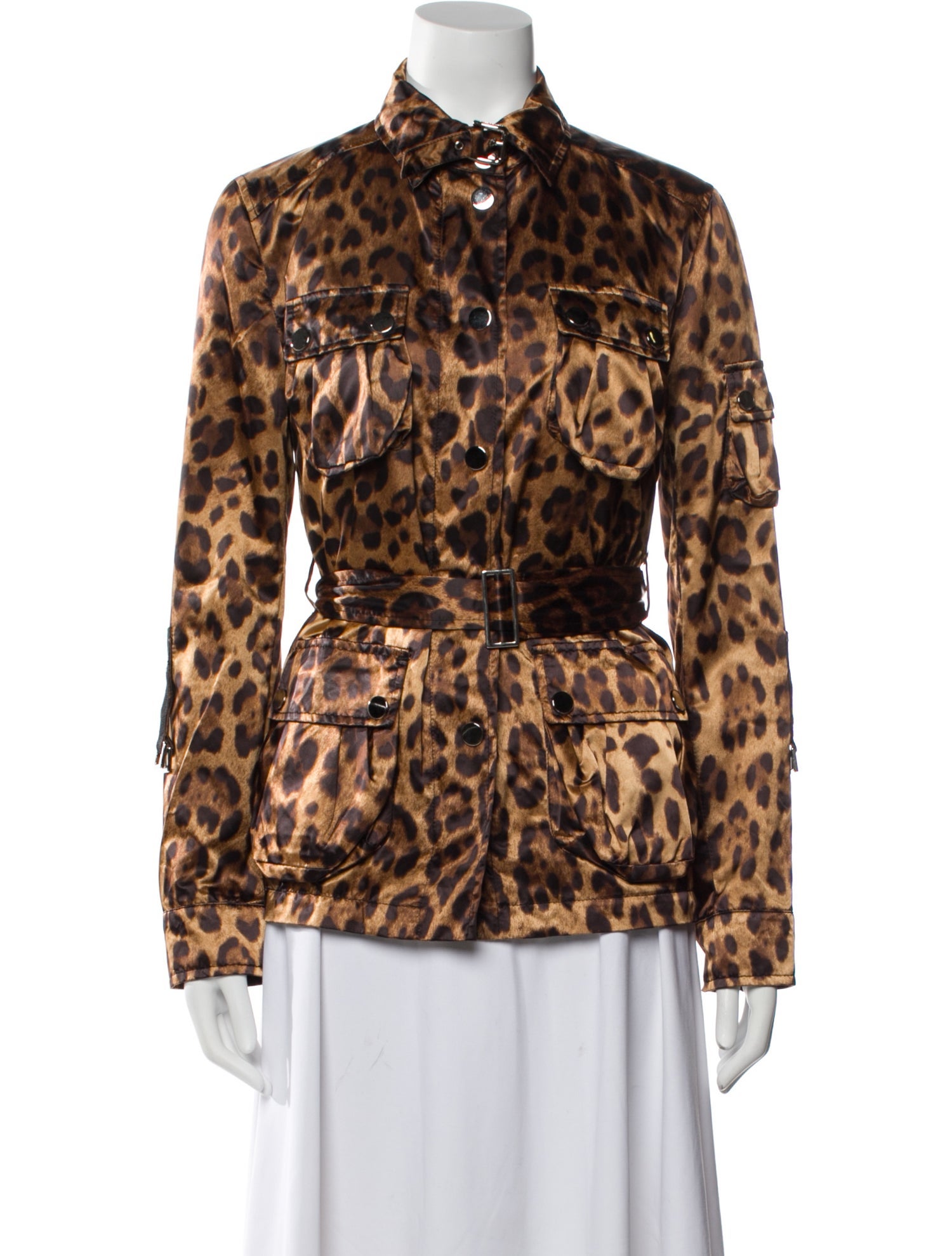 Dolce & Gabbana Nylon Animal Print Jacket