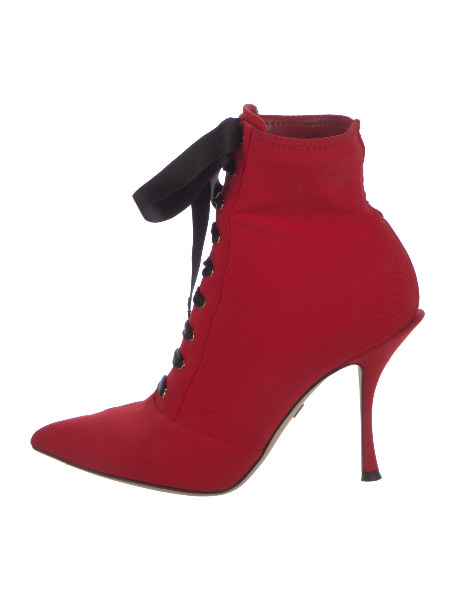 Dolce & Gabbana Nylon Lace-Up Boots