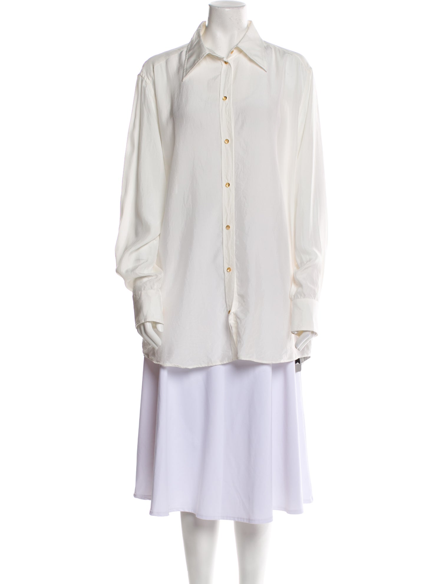 Dolce & Gabbana Silk Long Sleeve Tunic w/ Tags