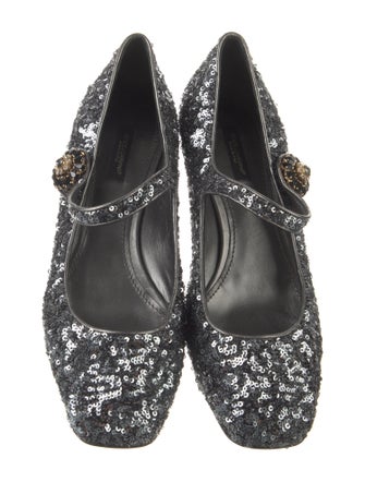 Dolce & Gabbana Sequins Crystal Embellishments Pumps