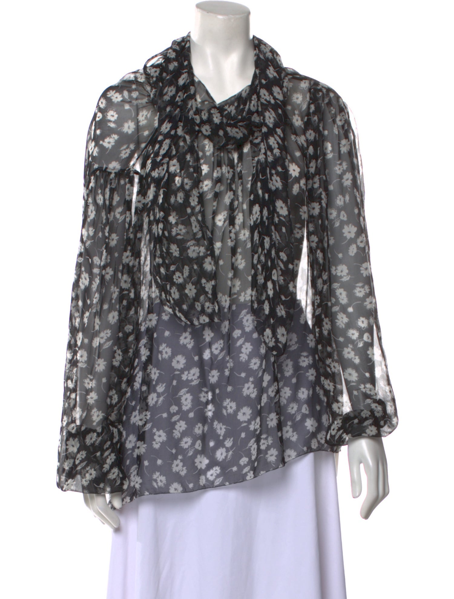 Dolce & Gabbana Silk Floral Print Blouse