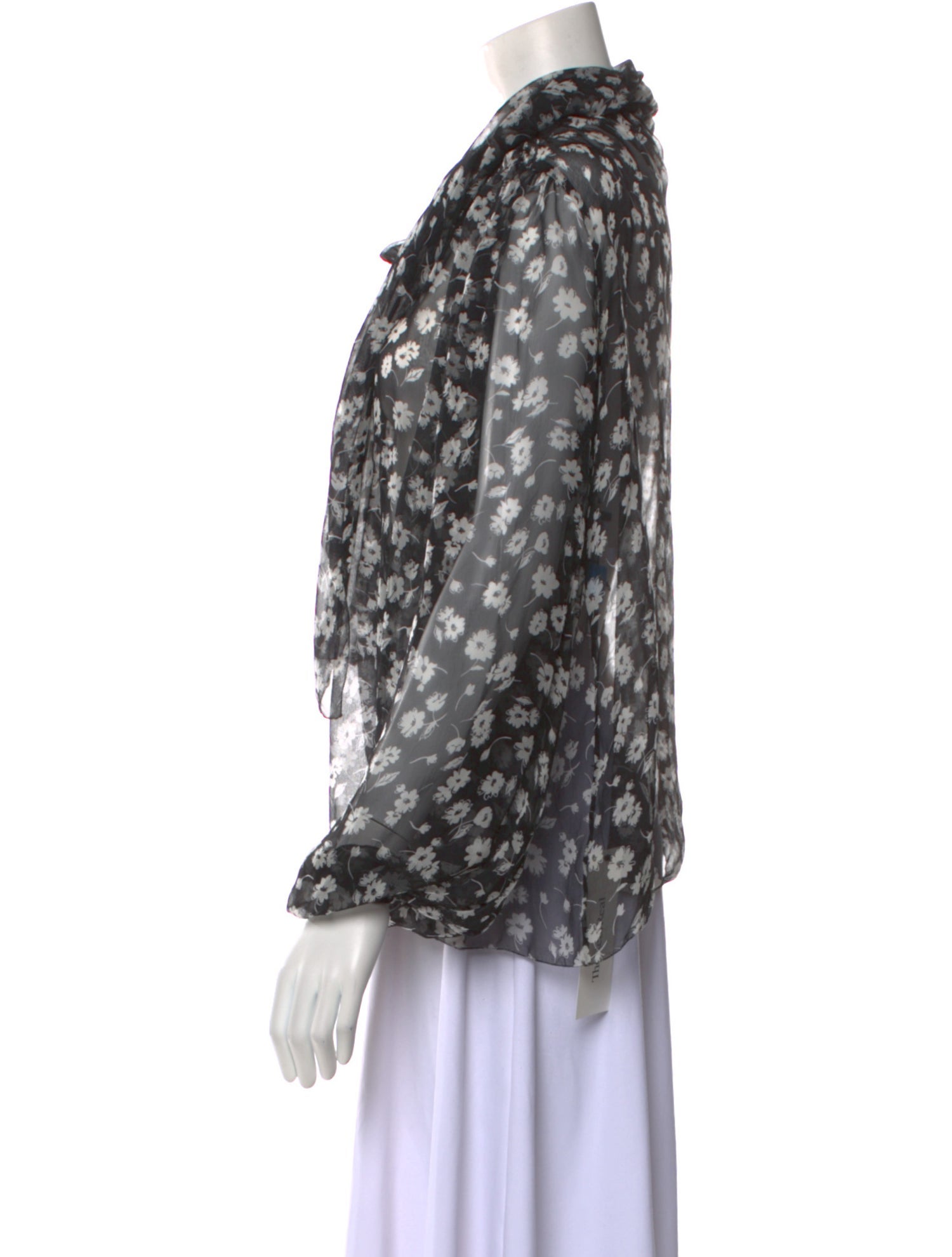 Dolce & Gabbana Silk Floral Print Blouse