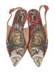 Dolce & Gabbana Canvas Printed Slingback Flats