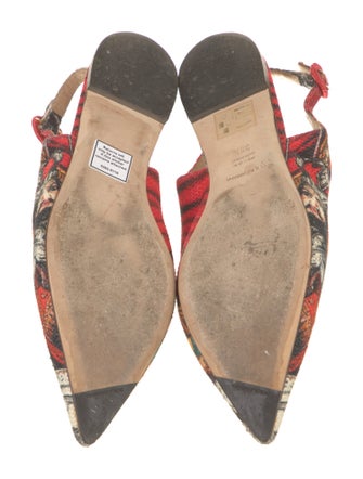 Dolce & Gabbana Canvas Printed Slingback Flats
