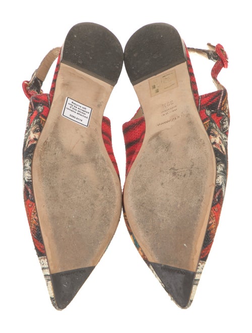 Dolce & Gabbana Canvas Printed Slingback Flats