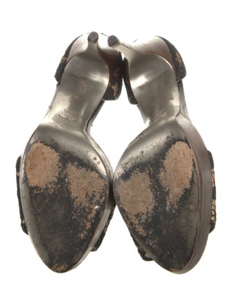 Dolce & Gabbana Lace Floral Print Sandals