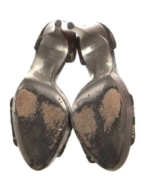 Dolce & Gabbana Lace Floral Print Sandals