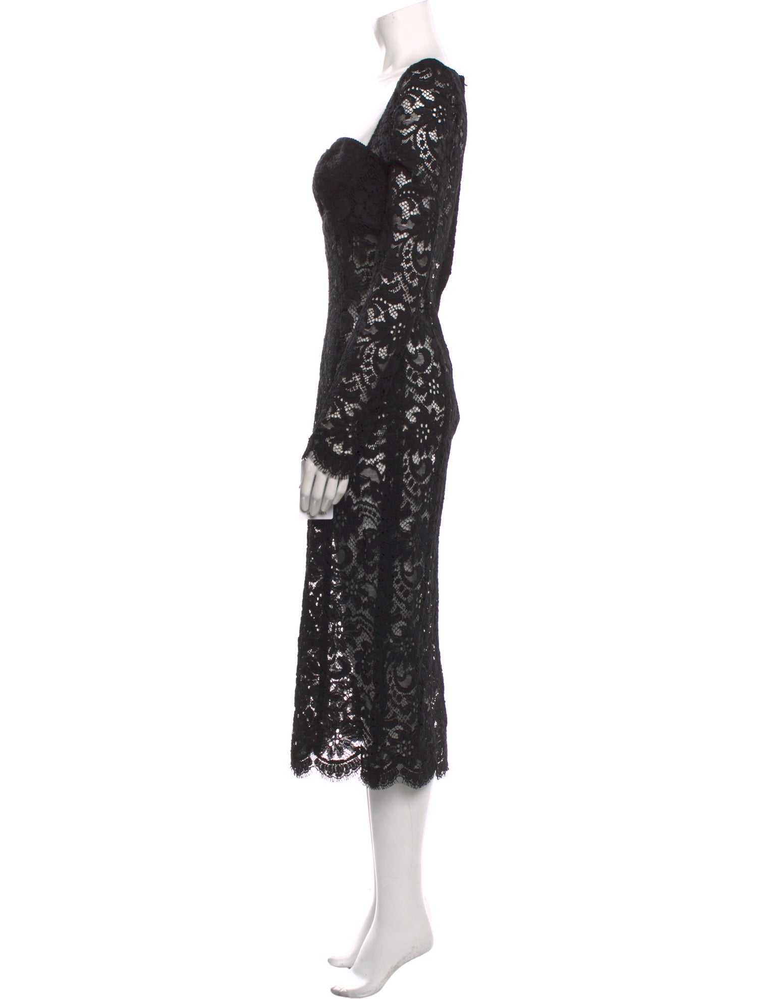 Dolce & Gabbana Lace Pattern Midi Length Dress w/ Tags