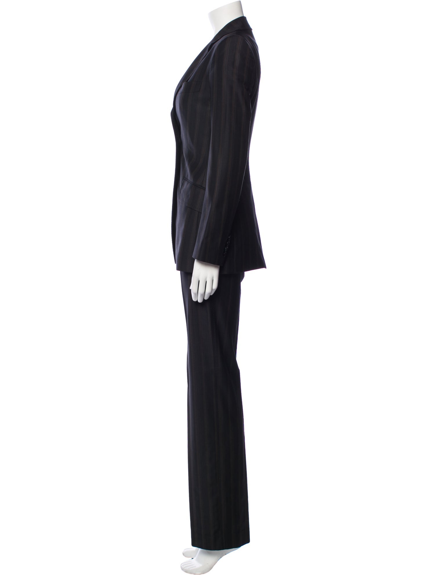 Dolce & Gabbana Virgin Wool Striped Pantsuit