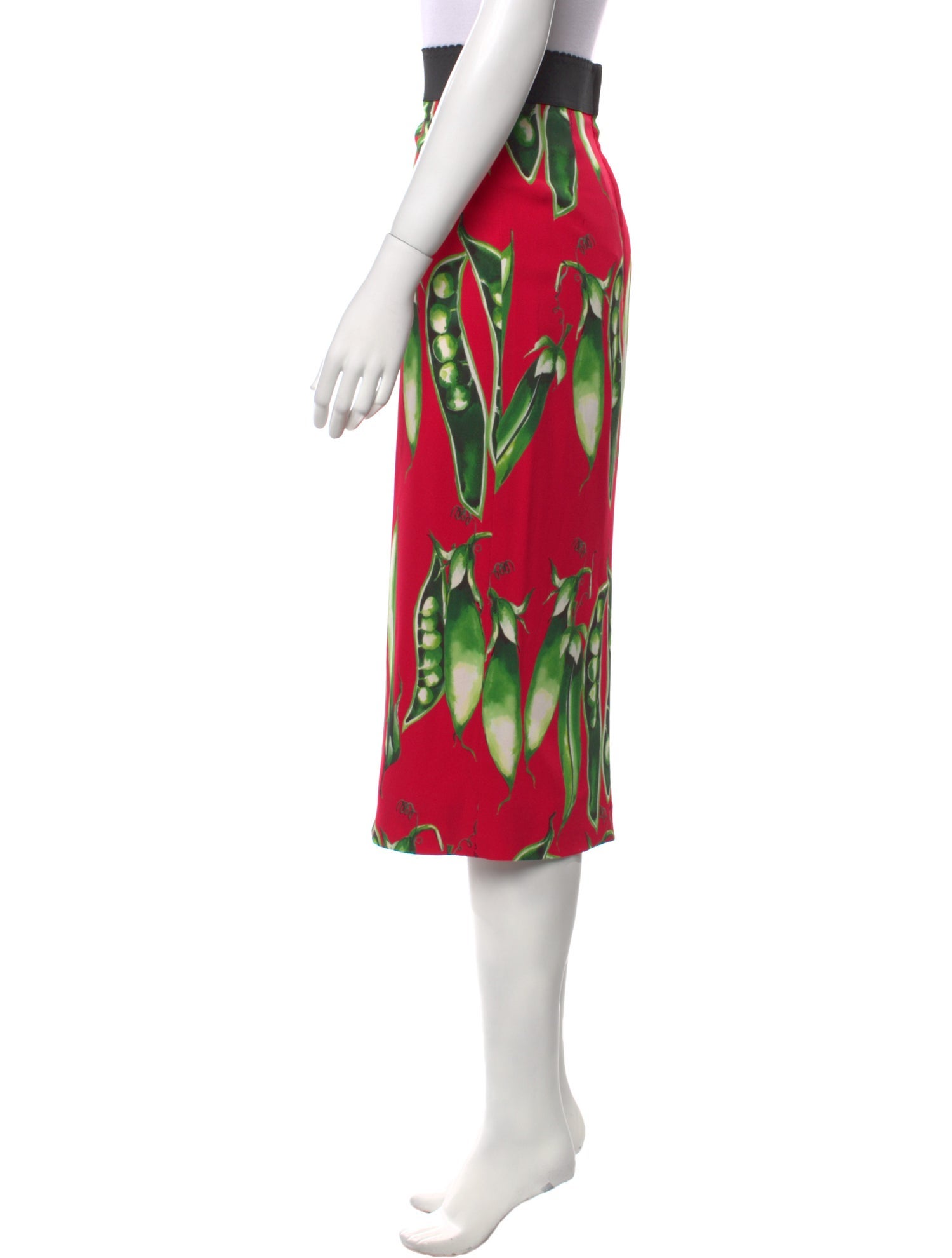 Dolce & Gabbana Silk Midi Length Skirt