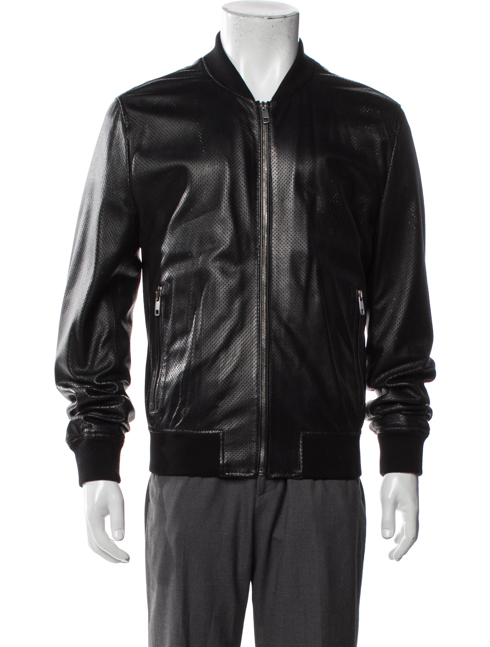 Dolce & Gabbana Lamb Leather Bomber Jacket