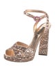 Dolce & Gabbana Sequins Crystal Embellishments Sandals