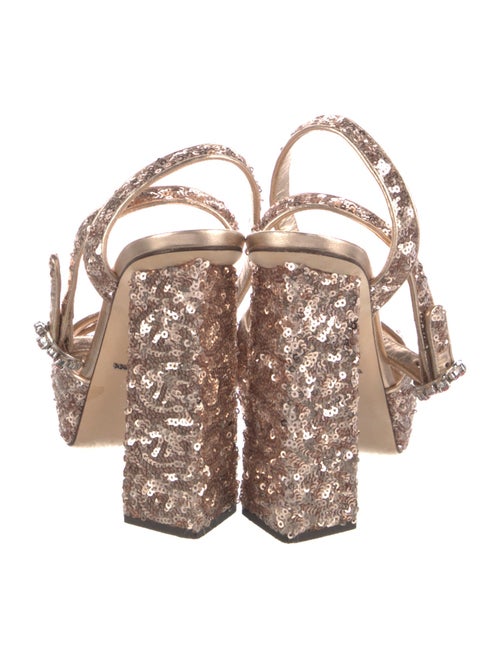 Dolce & Gabbana Sequins Crystal Embellishments Sandals