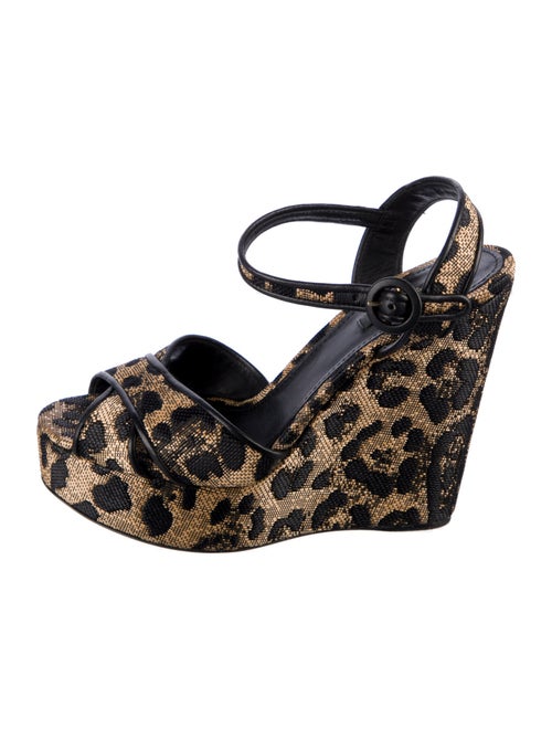 Dolce & Gabbana Raffia Printed Espadrilles