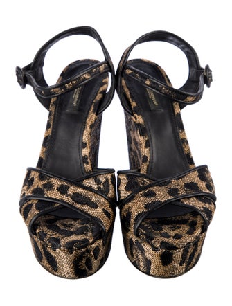 Dolce & Gabbana Raffia Printed Espadrilles