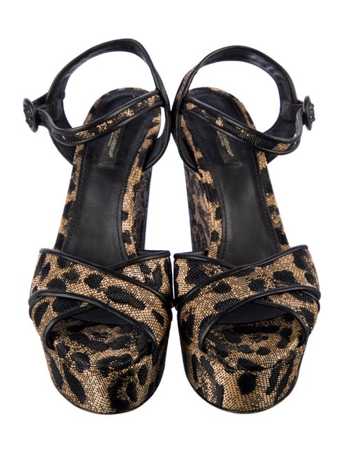 Dolce & Gabbana Raffia Printed Espadrilles