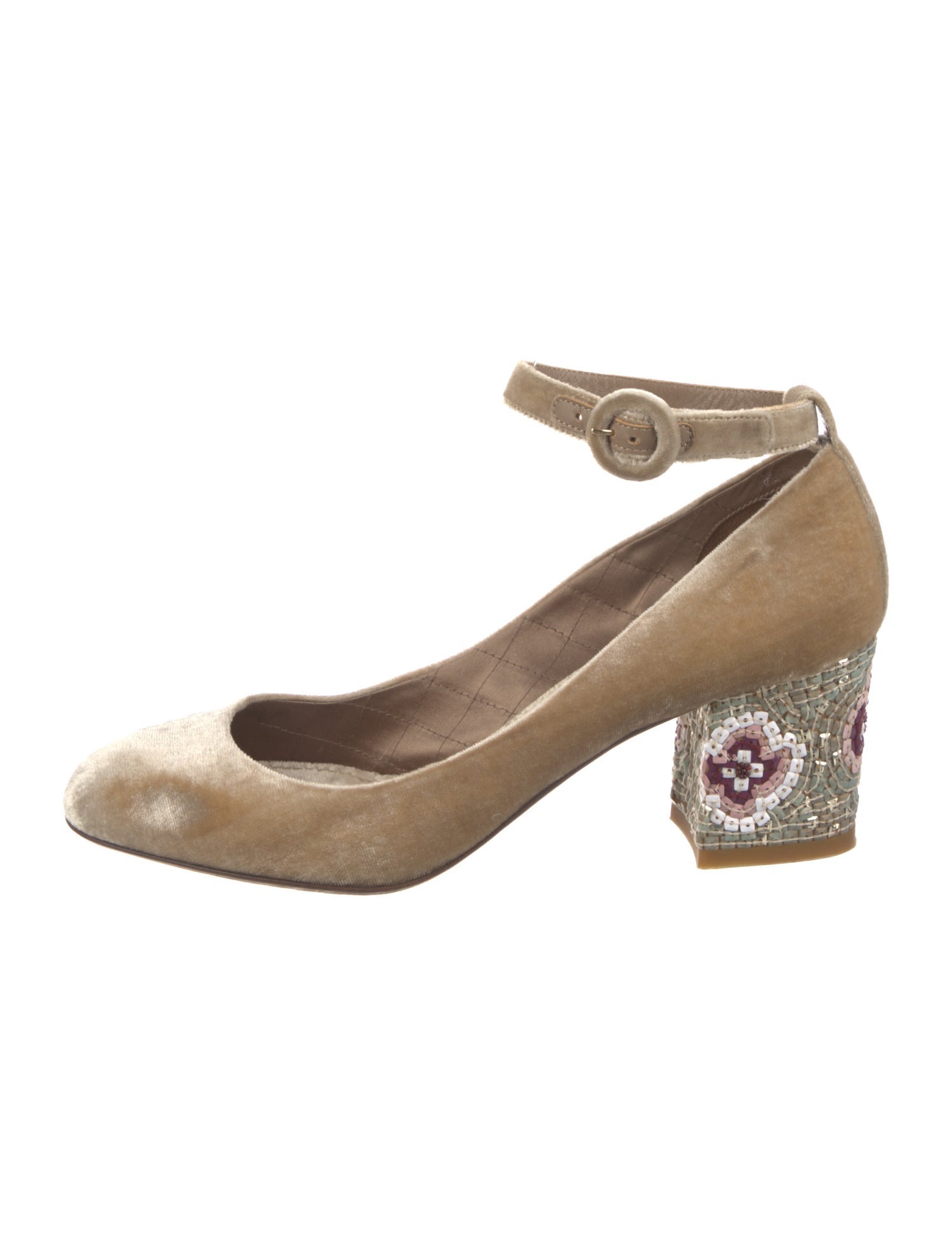 Dolce & Gabbana Velvet Beaded Accents Pumps