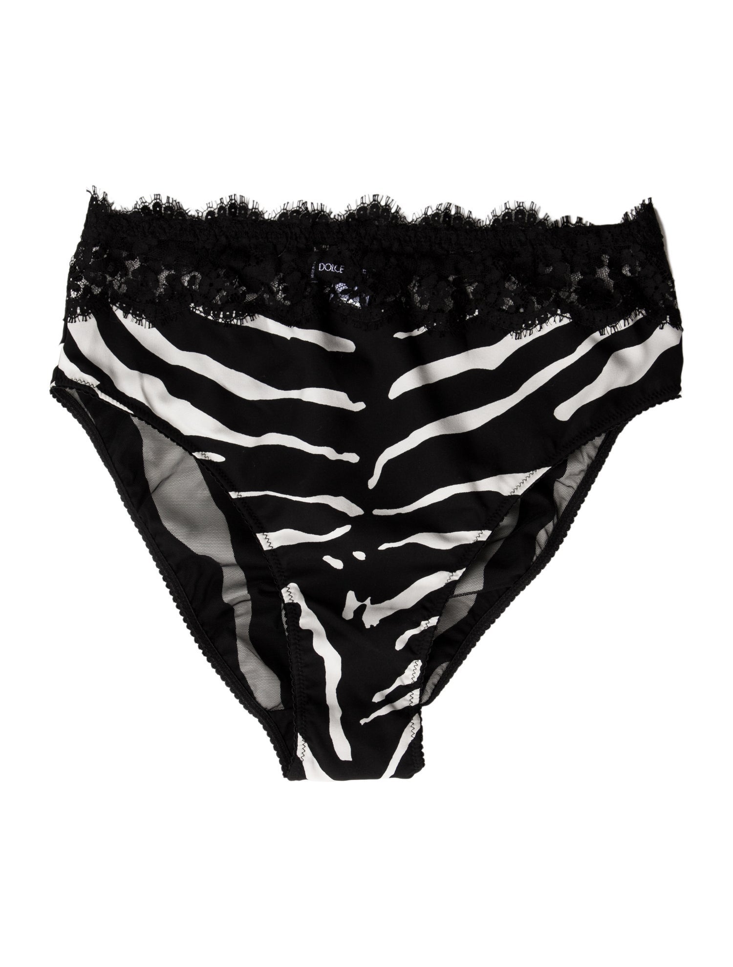 Dolce & Gabbana Printed Lace Trim Embellishment Bottoms w/ Tags