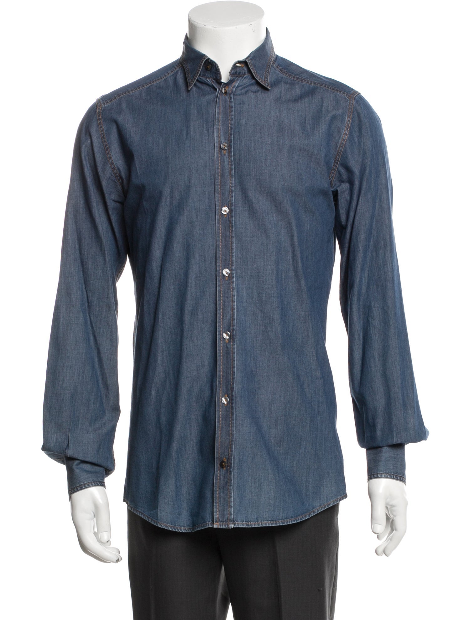 Dolce & Gabbana Long Sleeve Denim Shirt