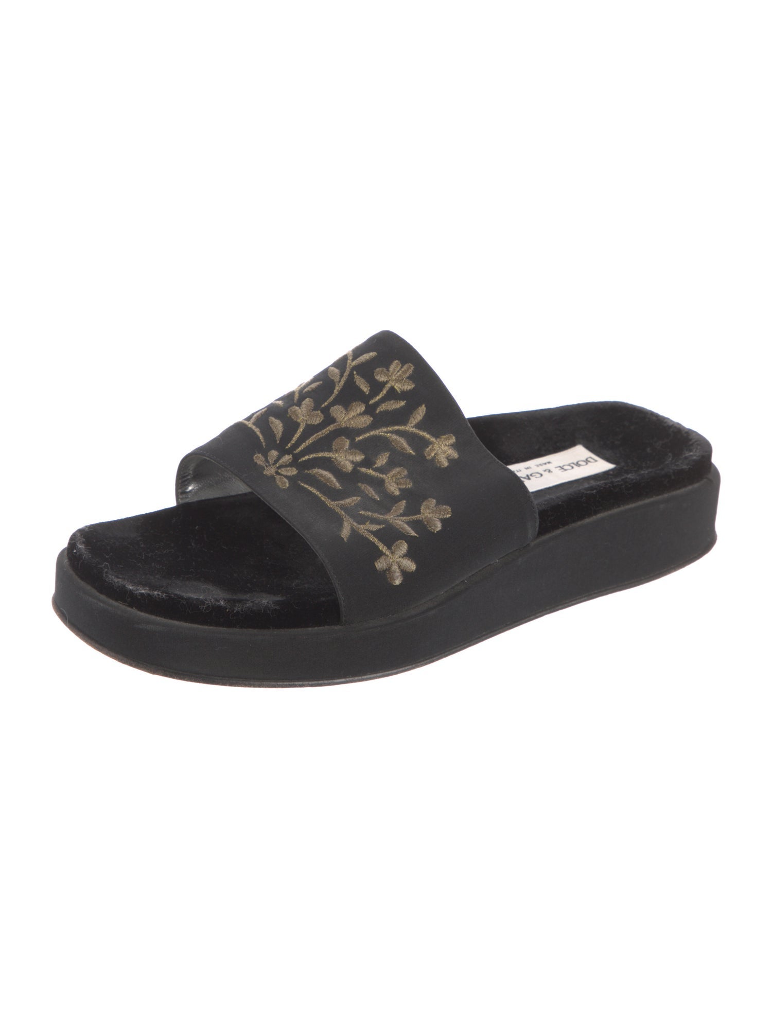 Dolce & Gabbana Vintage Velvet Slides