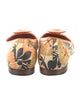 D&G Leather Floral Print Ballet Flats