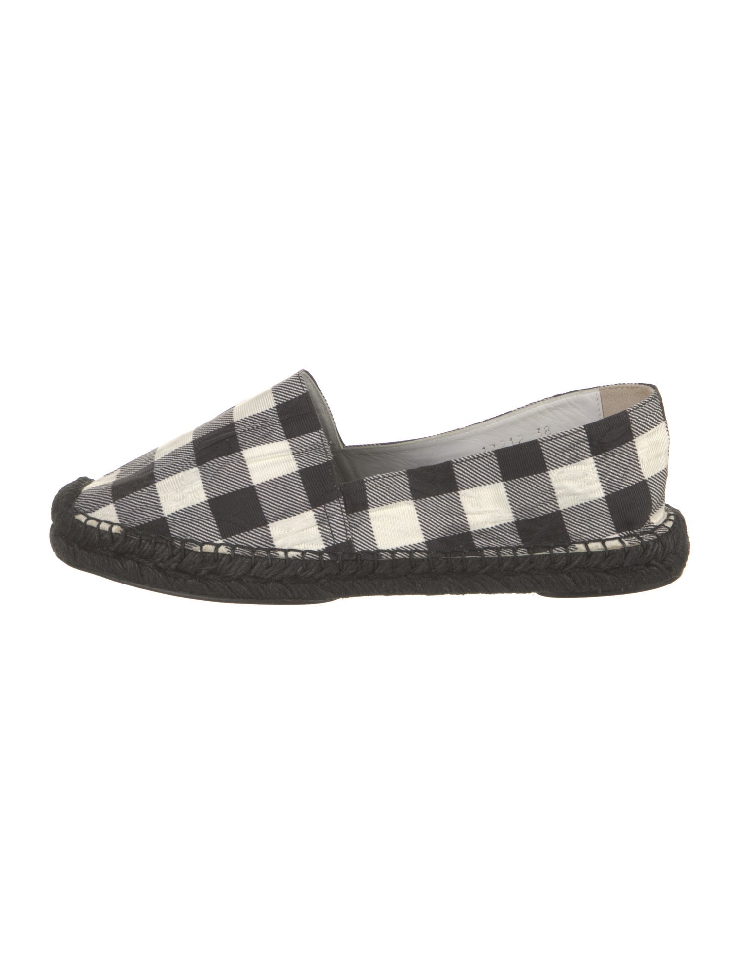 Dolce & Gabbana Canvas Plaid Print Espadrilles
