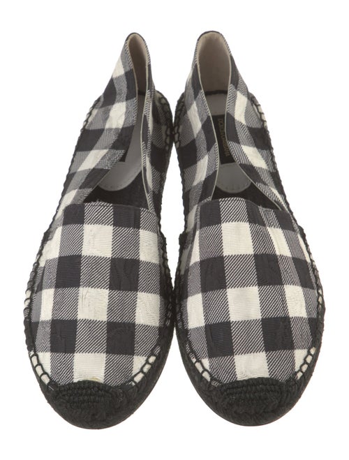 Dolce & Gabbana Canvas Plaid Print Espadrilles