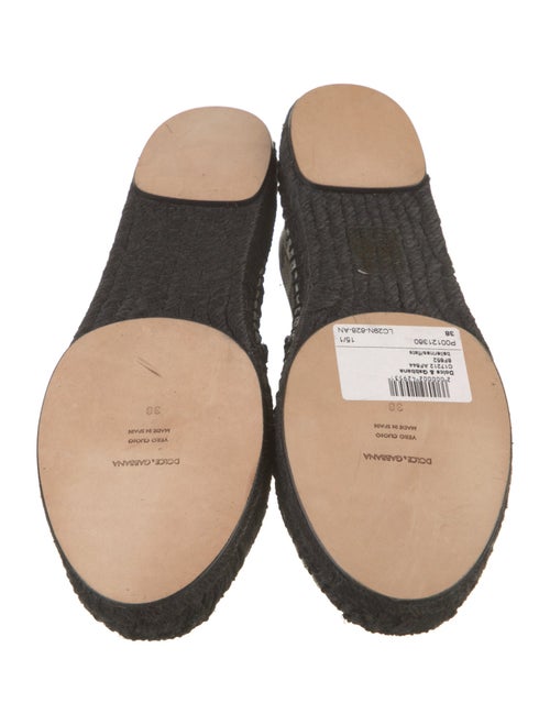 Dolce & Gabbana Canvas Plaid Print Espadrilles