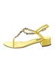 Dolce & Gabbana Patent Leather Crystal Embellishments T-Strap Sandals