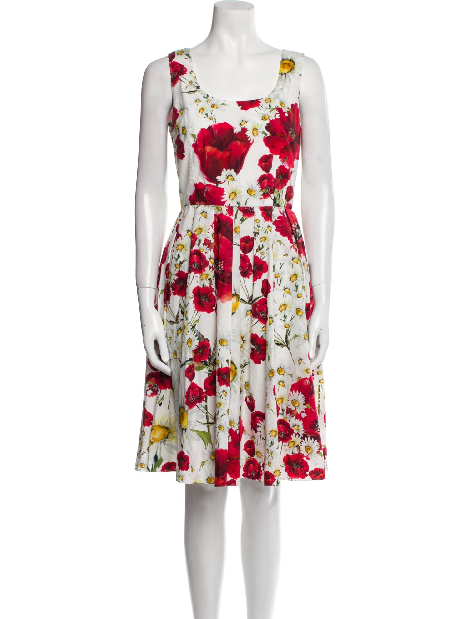 Dolce & Gabbana Floral Print Knee-Length Dress