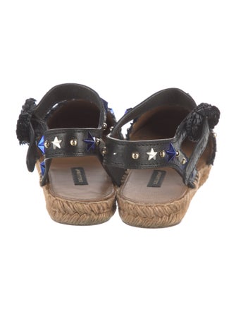 Dolce & Gabbana Leather Graphic Print Espadrilles