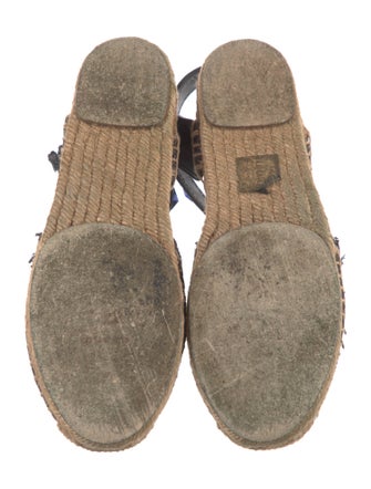 Dolce & Gabbana Leather Graphic Print Espadrilles