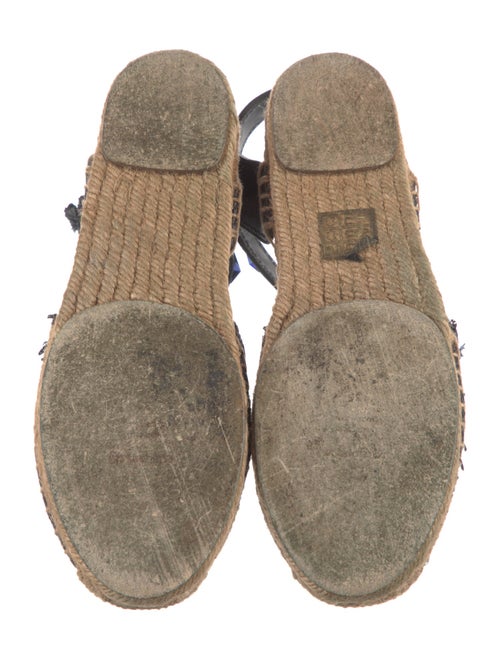 Dolce & Gabbana Leather Graphic Print Espadrilles