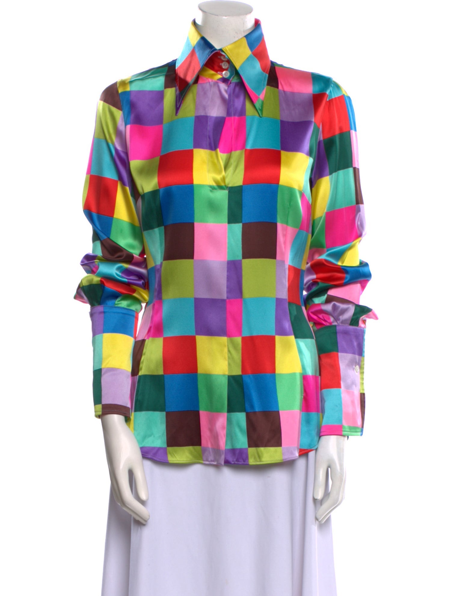 Dolce & Gabbana 2000's Silk Button-Up Top