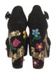 Dolce & Gabbana Suede Graphic Print Sandals