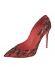 Dolce & Gabbana Patent Leather Lace Pattern Pumps