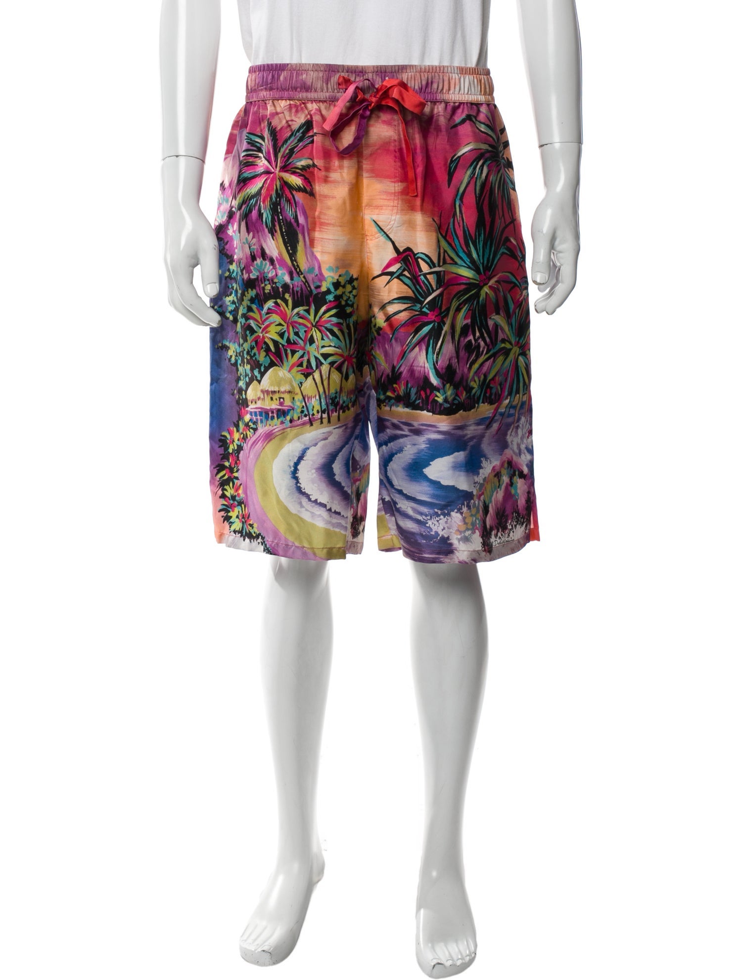Dolce & Gabbana Silk Jogger Shorts w/ Tags