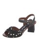 Dolce & Gabbana Raffia Polka Dot Print Slingback Sandals
