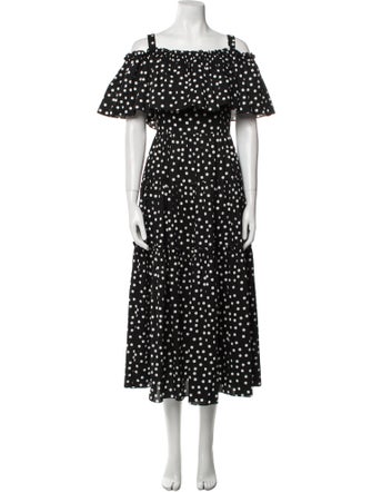 Dolce & Gabbana Polka Dot Print Midi Length Dress