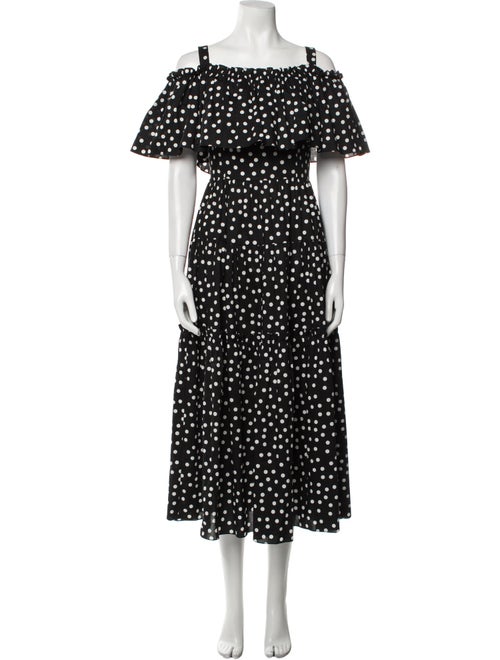 Dolce & Gabbana Polka Dot Print Midi Length Dress