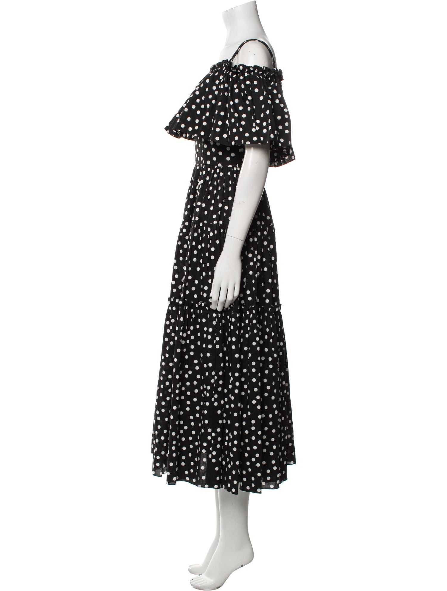 Dolce & Gabbana Polka Dot Print Midi Length Dress