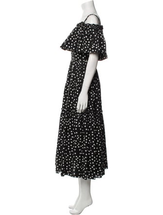 Dolce & Gabbana Polka Dot Print Midi Length Dress
