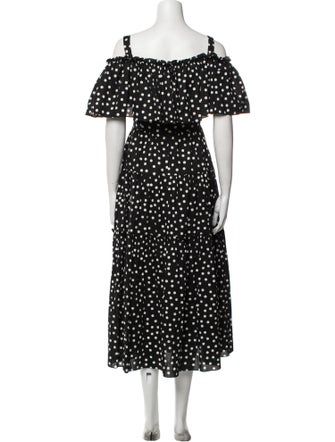 Dolce & Gabbana Polka Dot Print Midi Length Dress