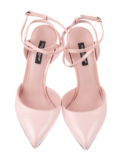 Dolce & Gabbana Lizard Slingback Pumps