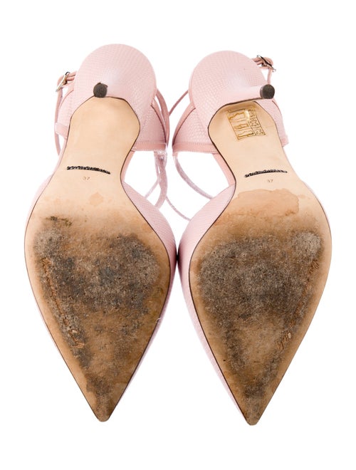 Dolce & Gabbana Lizard Slingback Pumps