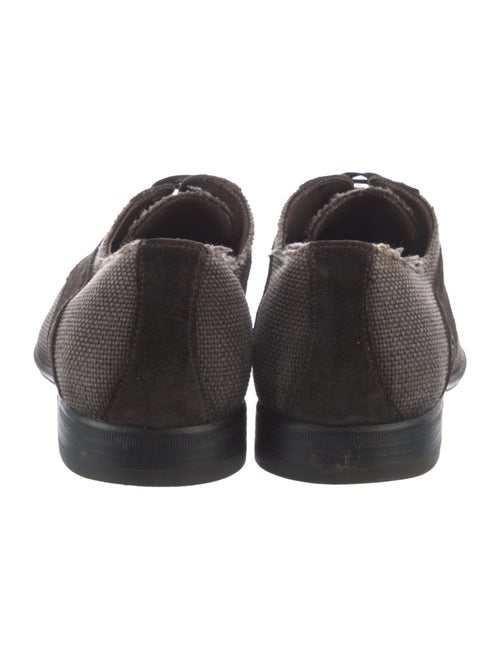 Dolce & Gabbana Canvas Leather Trim Embellishment Oxfords