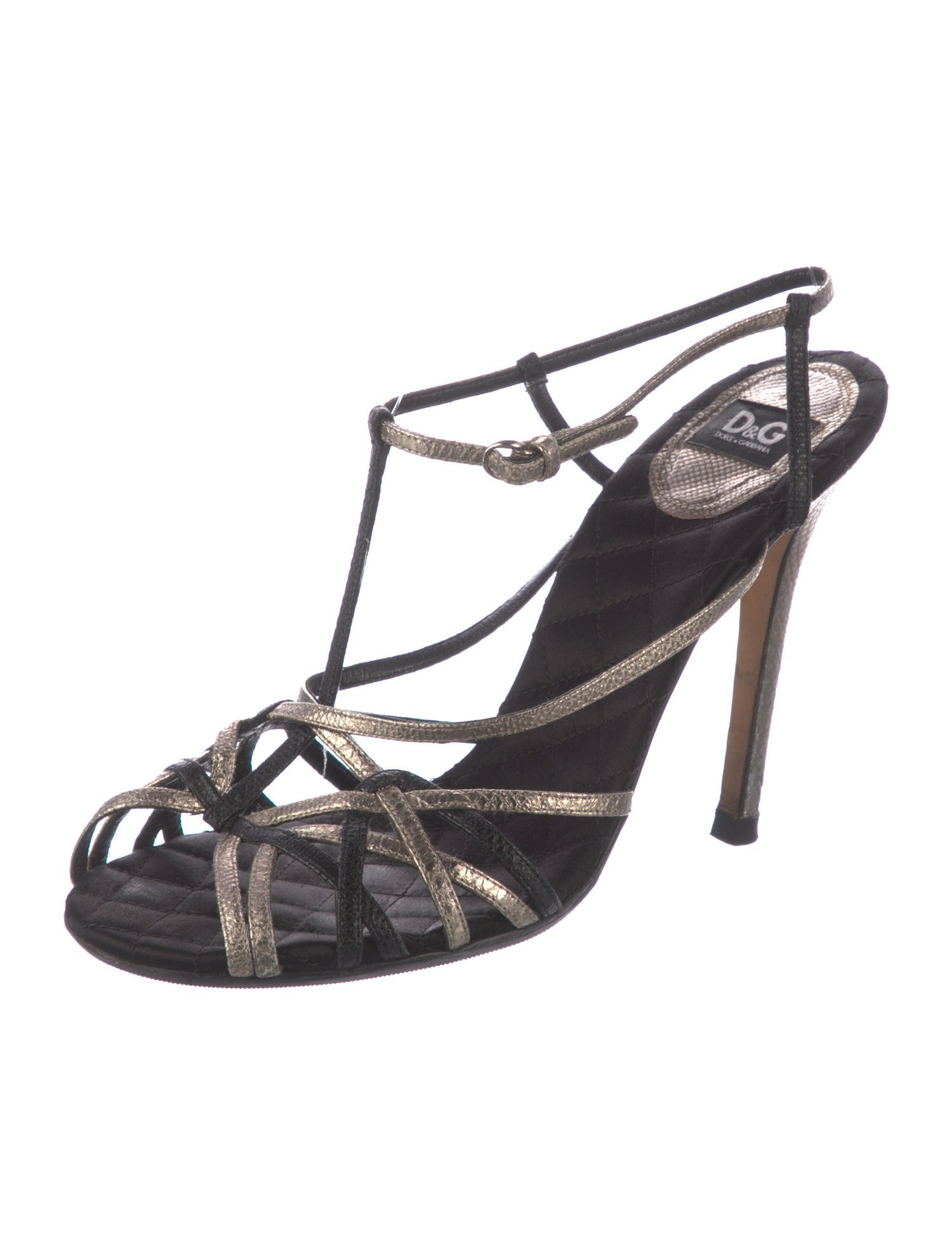 Dolce & Gabbana Velvet Crystal Embellishments Slingback Sandals
